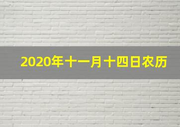 2020年十一月十四日农历