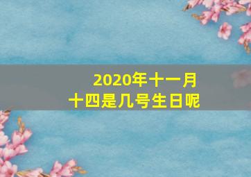 2020年十一月十四是几号生日呢