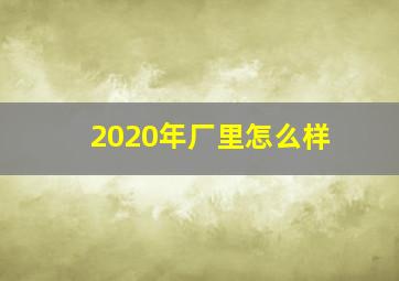 2020年厂里怎么样