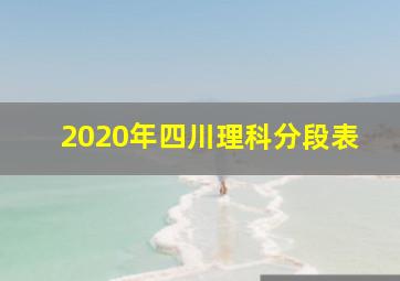 2020年四川理科分段表