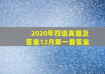 2020年四级真题及答案12月第一套答案