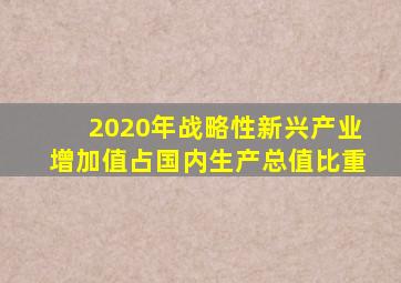 2020年战略性新兴产业增加值占国内生产总值比重