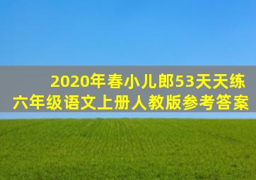 2020年春小儿郎53天天练六年级语文上册人教版参考答案