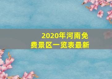 2020年河南免费景区一览表最新