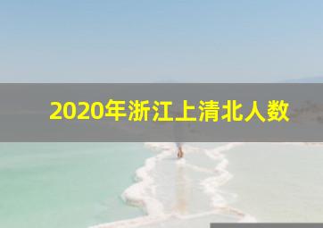 2020年浙江上清北人数