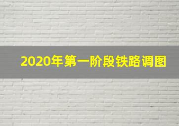 2020年第一阶段铁路调图