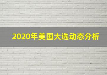 2020年美国大选动态分析