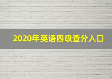 2020年英语四级查分入口