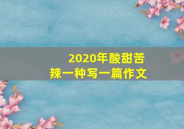 2020年酸甜苦辣一种写一篇作文