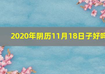 2020年阴历11月18日子好吗