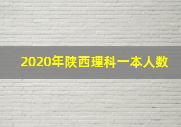 2020年陕西理科一本人数