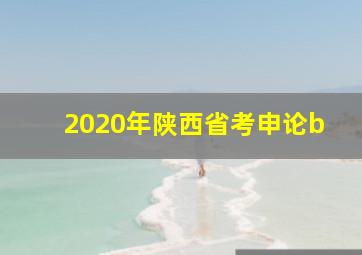 2020年陕西省考申论b