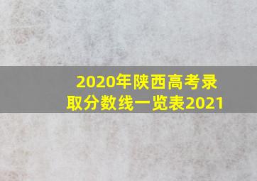 2020年陕西高考录取分数线一览表2021