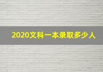 2020文科一本录取多少人