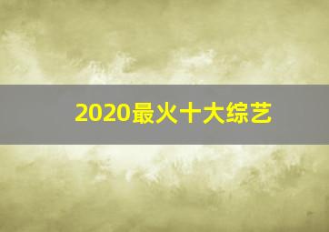 2020最火十大综艺