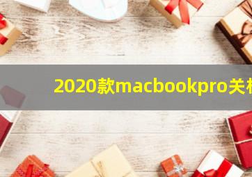 2020款macbookpro关机