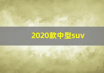 2020款中型suv