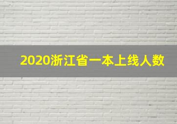 2020浙江省一本上线人数