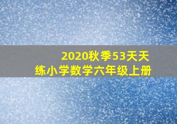 2020秋季53天天练小学数学六年级上册