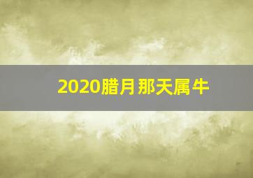 2020腊月那天属牛