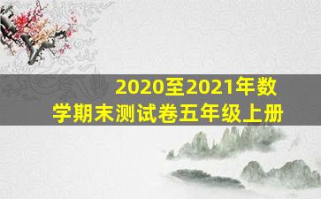 2020至2021年数学期末测试卷五年级上册