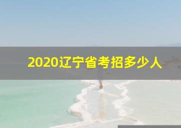 2020辽宁省考招多少人