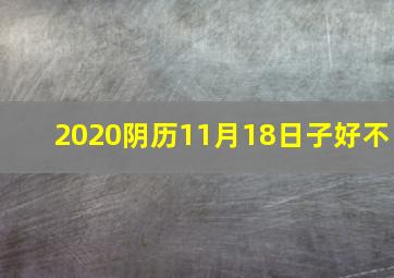 2020阴历11月18日子好不