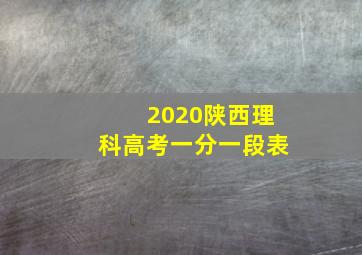 2020陕西理科高考一分一段表