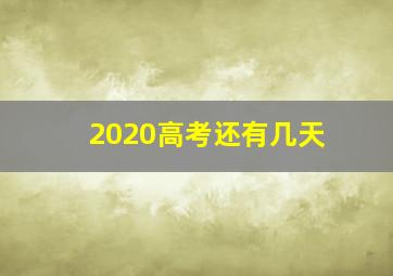 2020高考还有几天