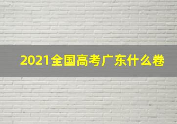 2021全国高考广东什么卷