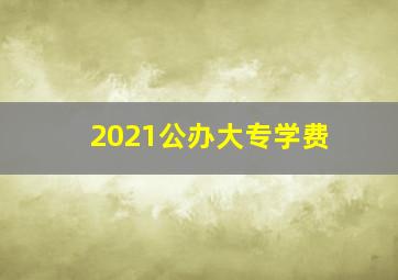 2021公办大专学费