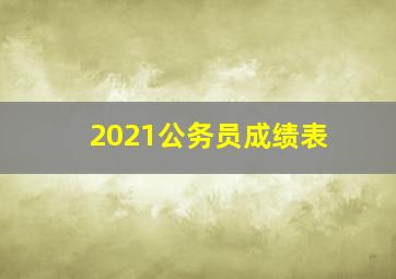 2021公务员成绩表