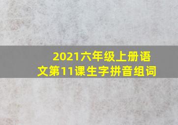 2021六年级上册语文第11课生字拼音组词