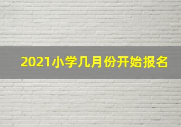 2021小学几月份开始报名