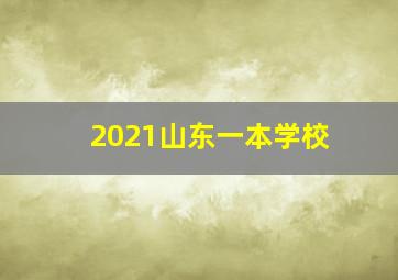 2021山东一本学校