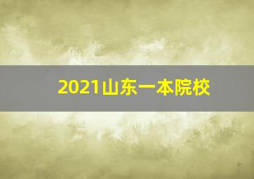 2021山东一本院校