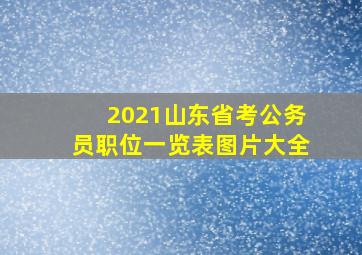 2021山东省考公务员职位一览表图片大全