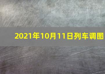 2021年10月11日列车调图