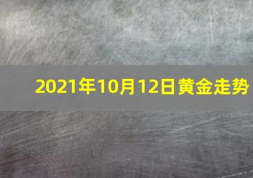 2021年10月12日黄金走势