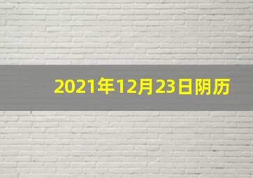 2021年12月23日阴历