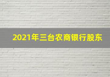 2021年三台农商银行股东