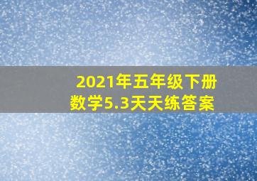 2021年五年级下册数学5.3天天练答案