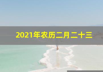 2021年农历二月二十三