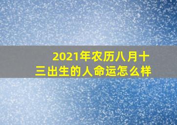 2021年农历八月十三出生的人命运怎么样