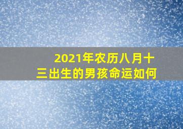 2021年农历八月十三出生的男孩命运如何