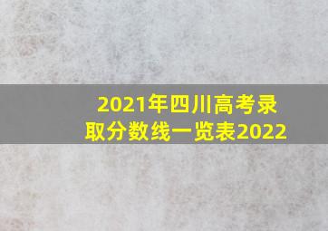 2021年四川高考录取分数线一览表2022