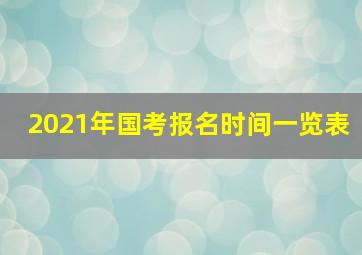 2021年国考报名时间一览表