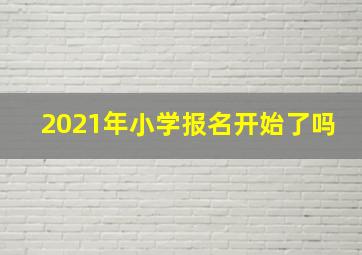 2021年小学报名开始了吗