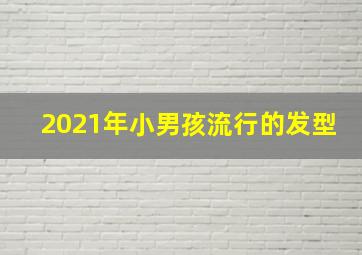 2021年小男孩流行的发型