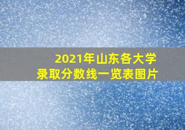 2021年山东各大学录取分数线一览表图片